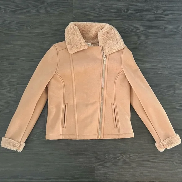 Rag Poets Suede & Shearling Coat - Picture 1 of 10